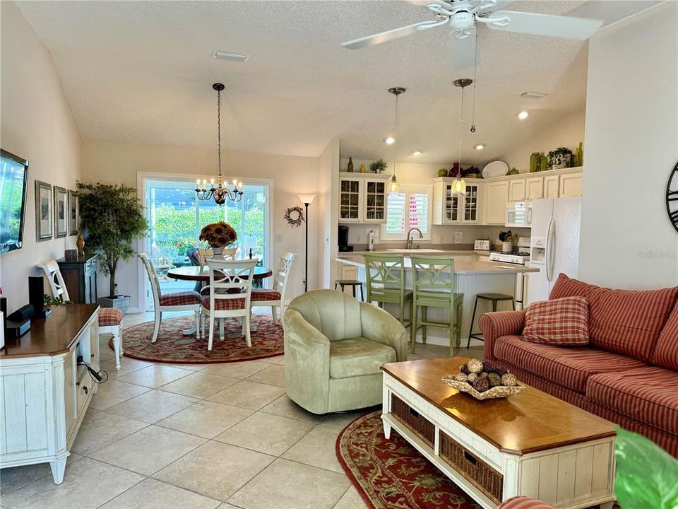 Living room - Dinning Rm & Kitchen 20 “ tile floor on the diagonal