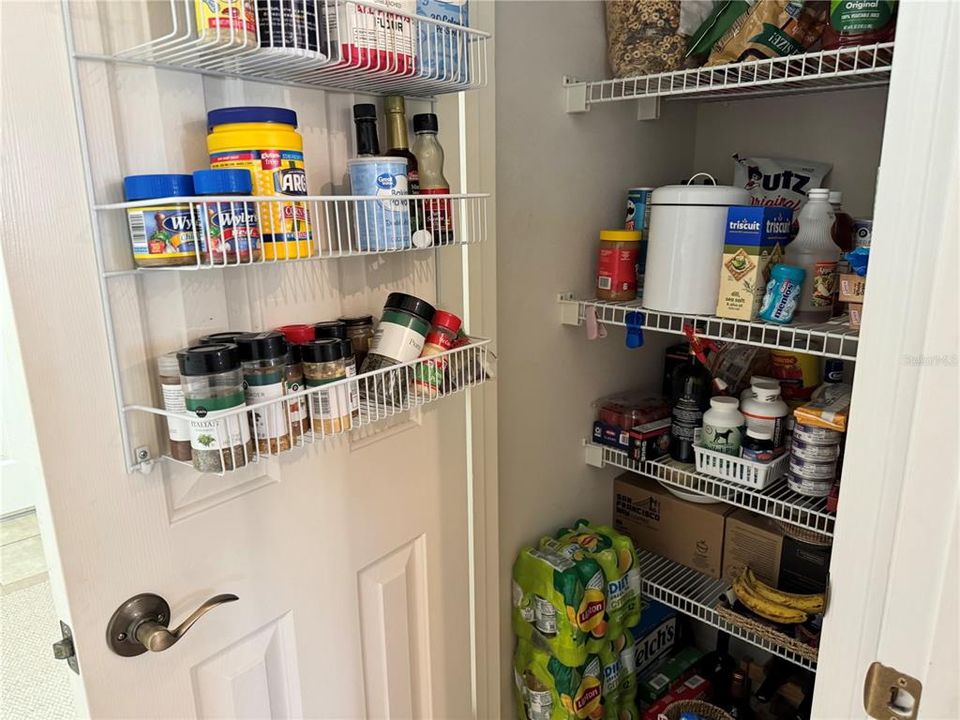 Pantry Closet in Laundry room