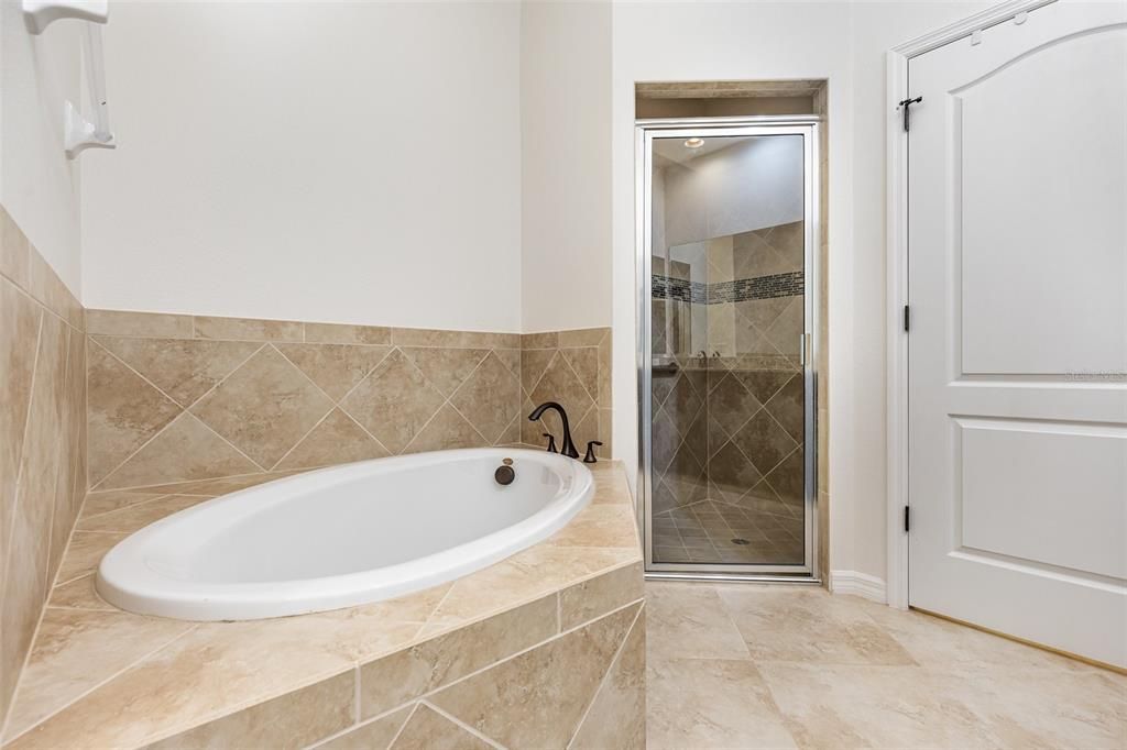 Primary Bath Soaker Tub and Walk-in Shower
