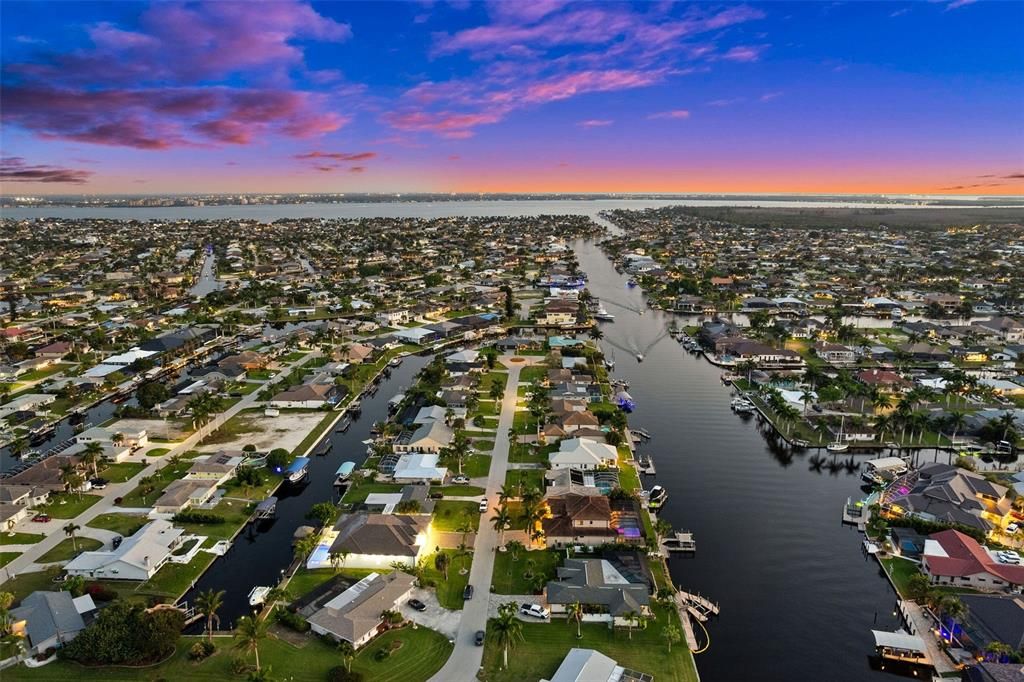 Evening view out to the Caloosahatchee River