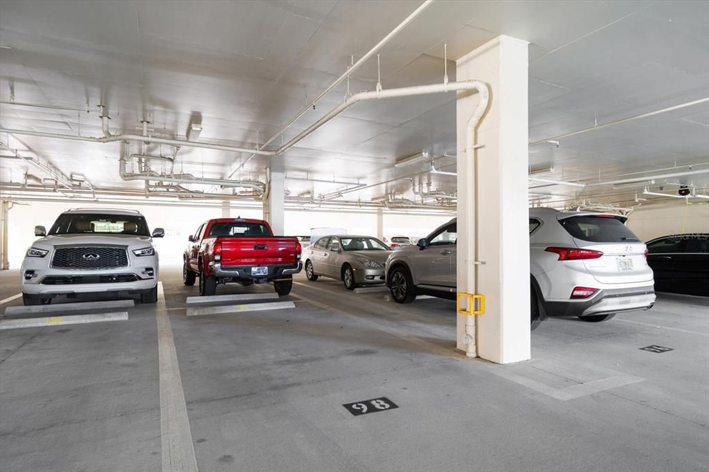 Two underbuilding assigned parking spots.
