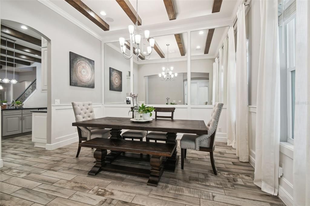 Dining area full of glamour