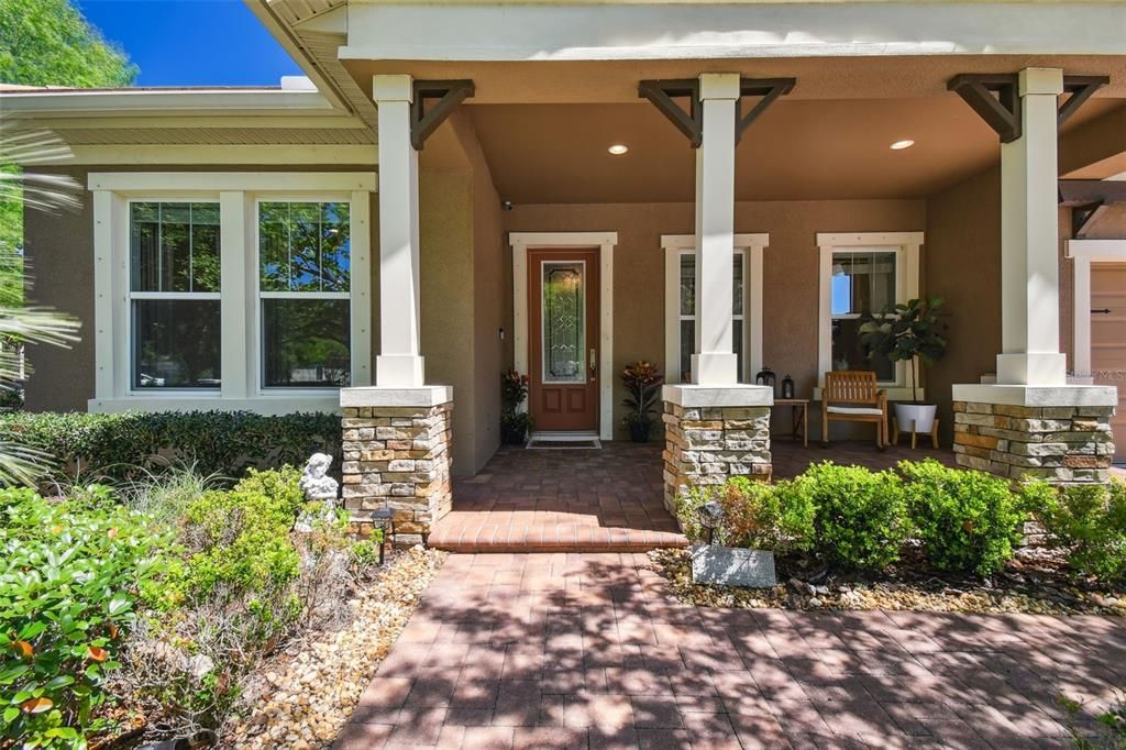 This outdoor porch is all about comfort