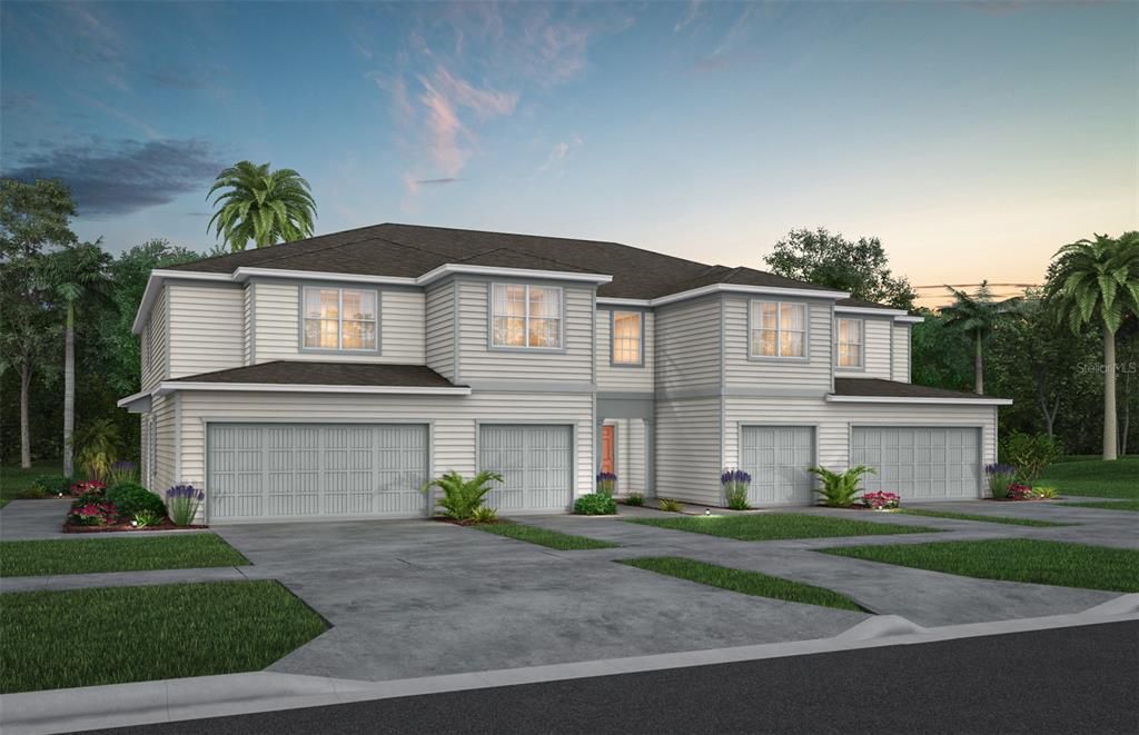 Florida Mediterranean Exterior Design. Artistic rendering for this new construction home. Pictures are for illustrative purposes only. Elevations, colors and options may vary.