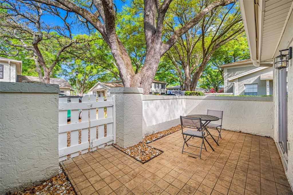 private patio first floor