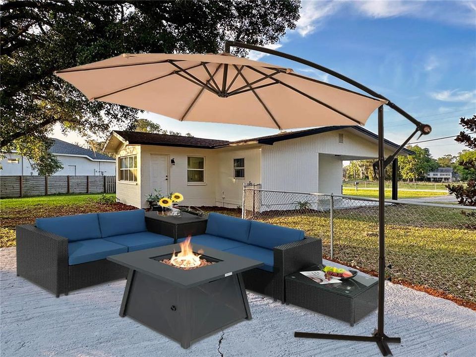 Outdoor Patio - Virtually Staged