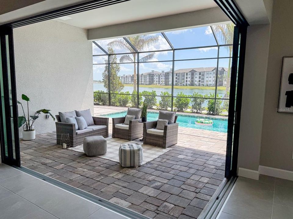 A generously sized lanai offers plenty of outdoor living space.