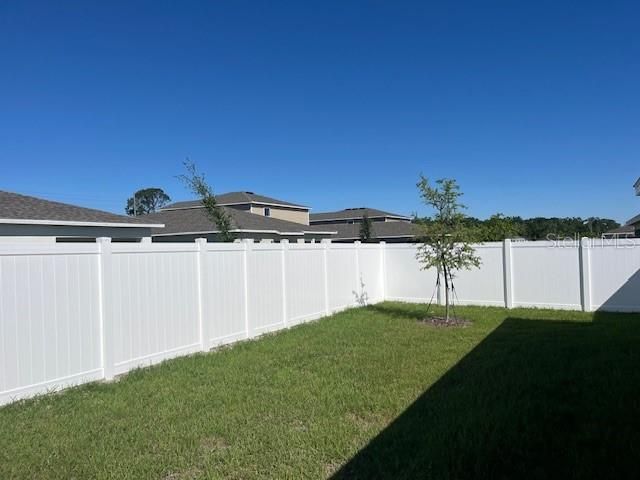 New PVC privacy fence