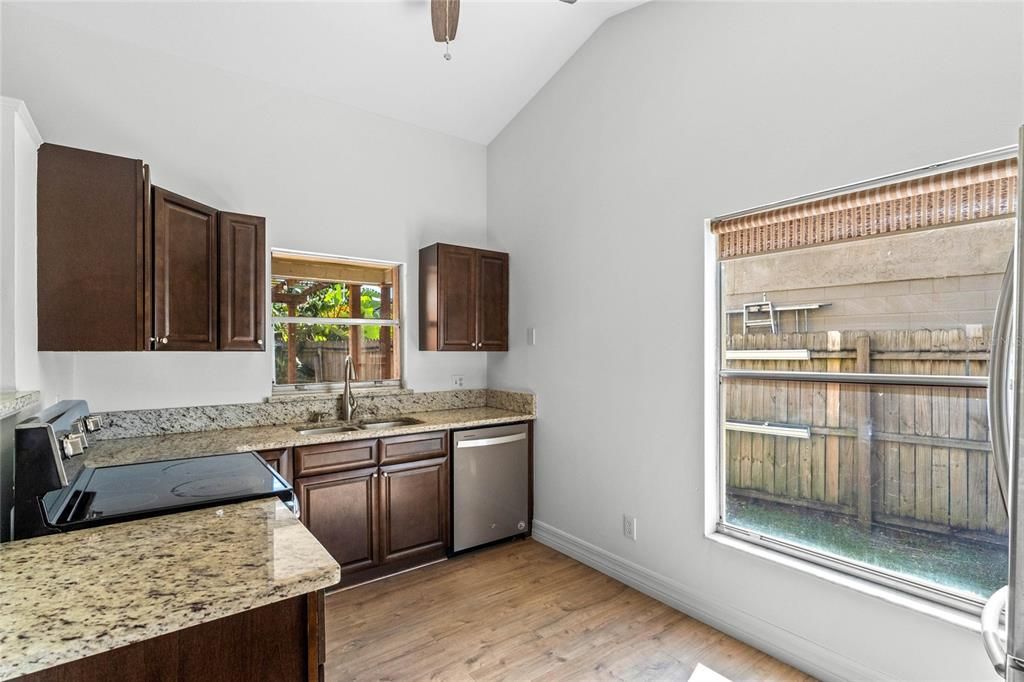 Granite Countertops, stainless steel appliances and upgraded cabinets.