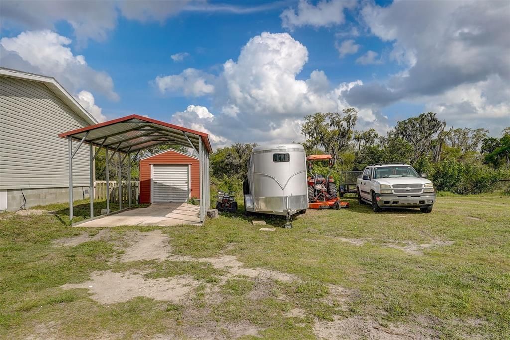 Carport and Shed