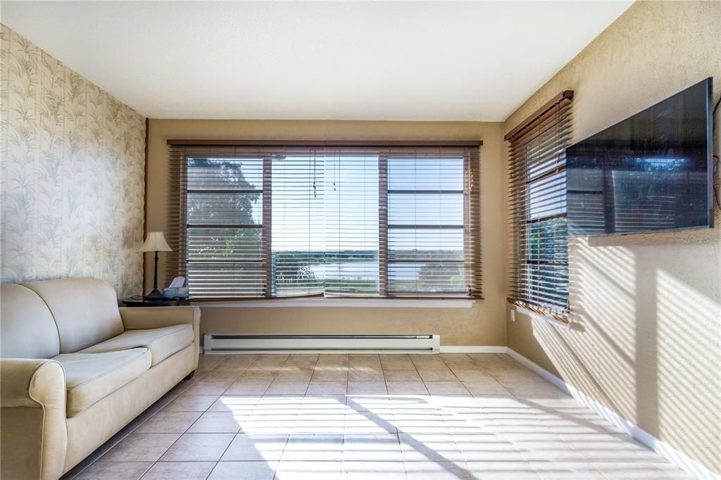 Unit D Living Room with Lake Views