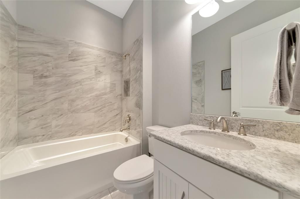 Guest Bathroom adjacent to the Second Bedroom.