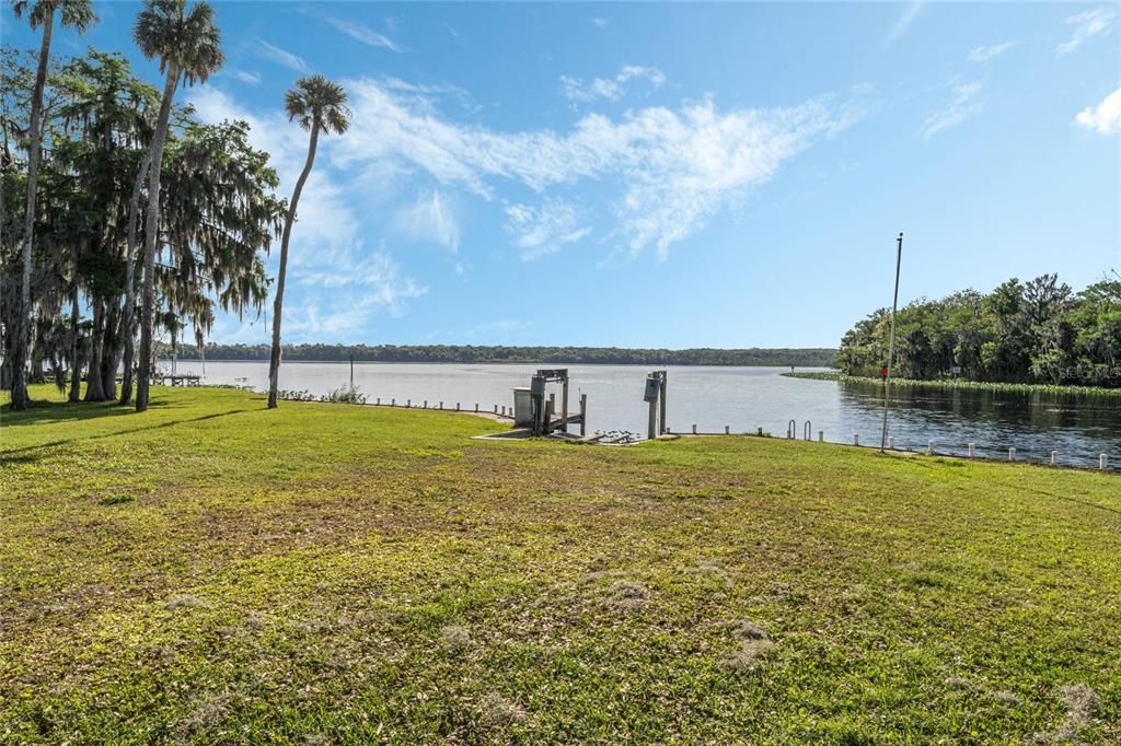 View of St. Johns river from backyard