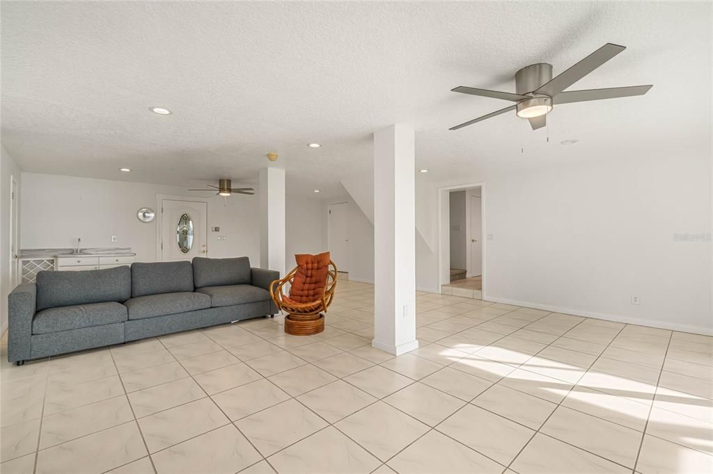 Office and bathroom off of family room