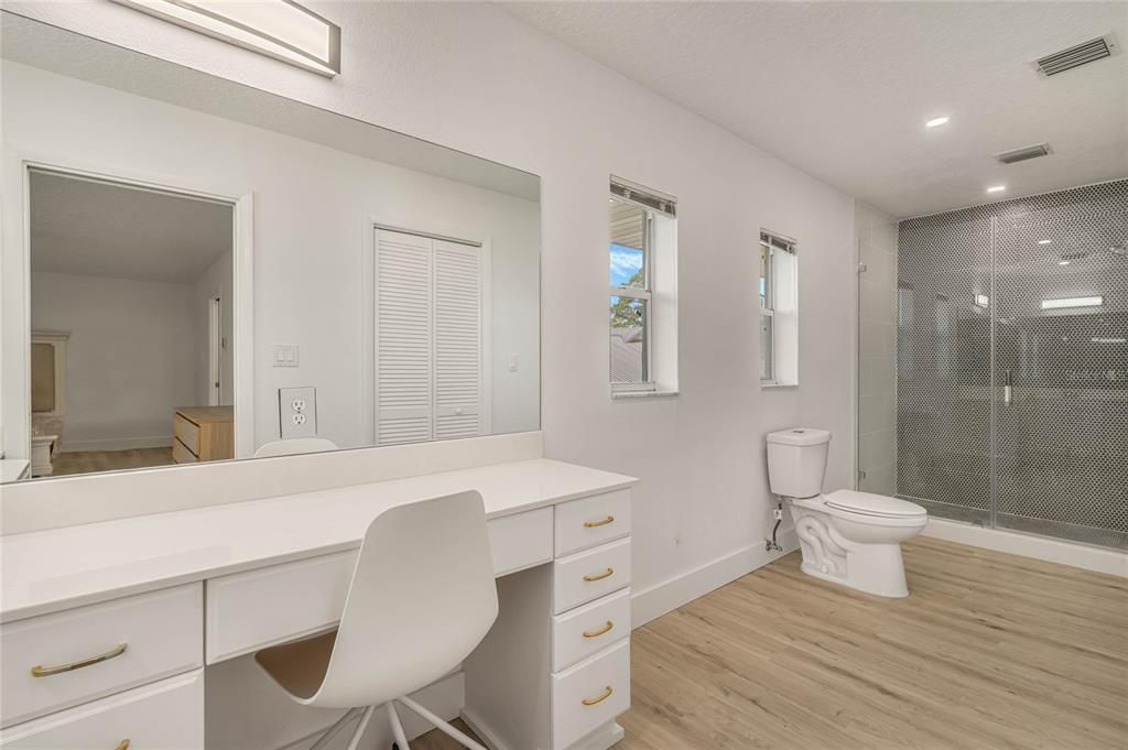 Vanity area in master bathroom