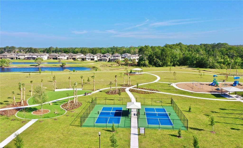 2nd Park with pickleball, trails, greenspace and 2nd playground