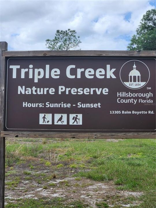 Triple Creek Nature Preserve, hiking trails