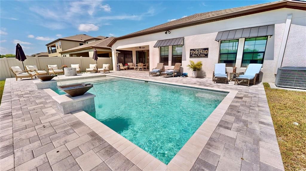 Pool and patio view