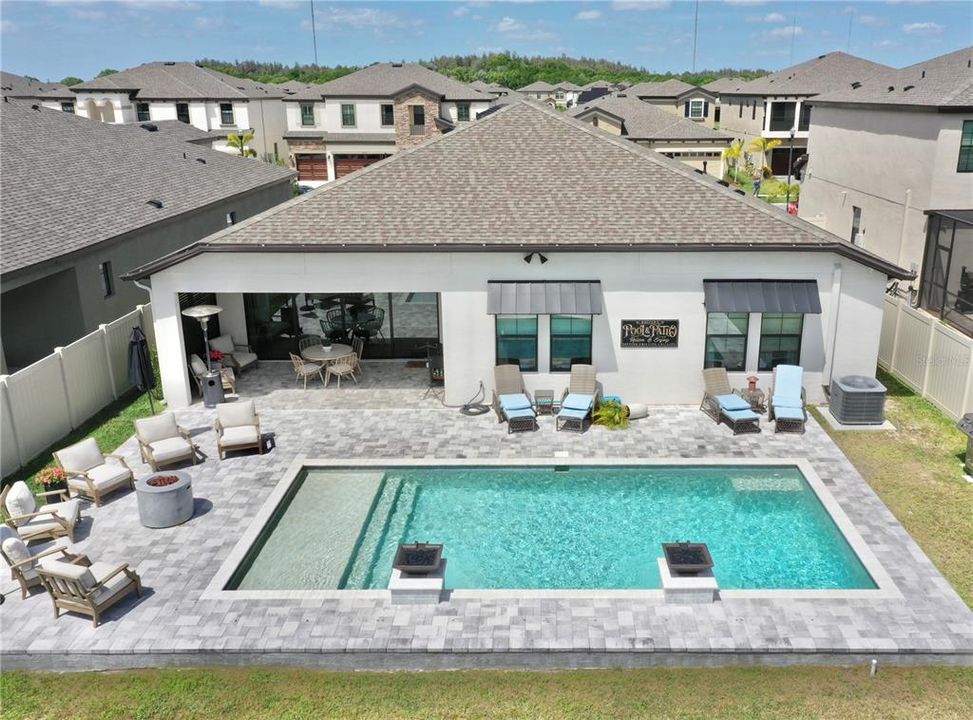 Aerial View of pool/patio