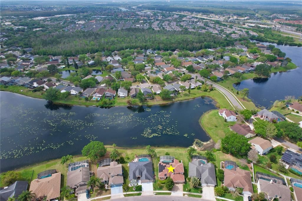 Upper Community is Mallard Point and lower community is Falcon Pointe. Both communities back to Conservation areas.