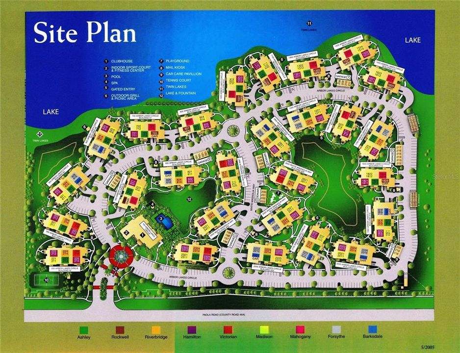 Site Plan (source: (www.arborlakescondos.org/)