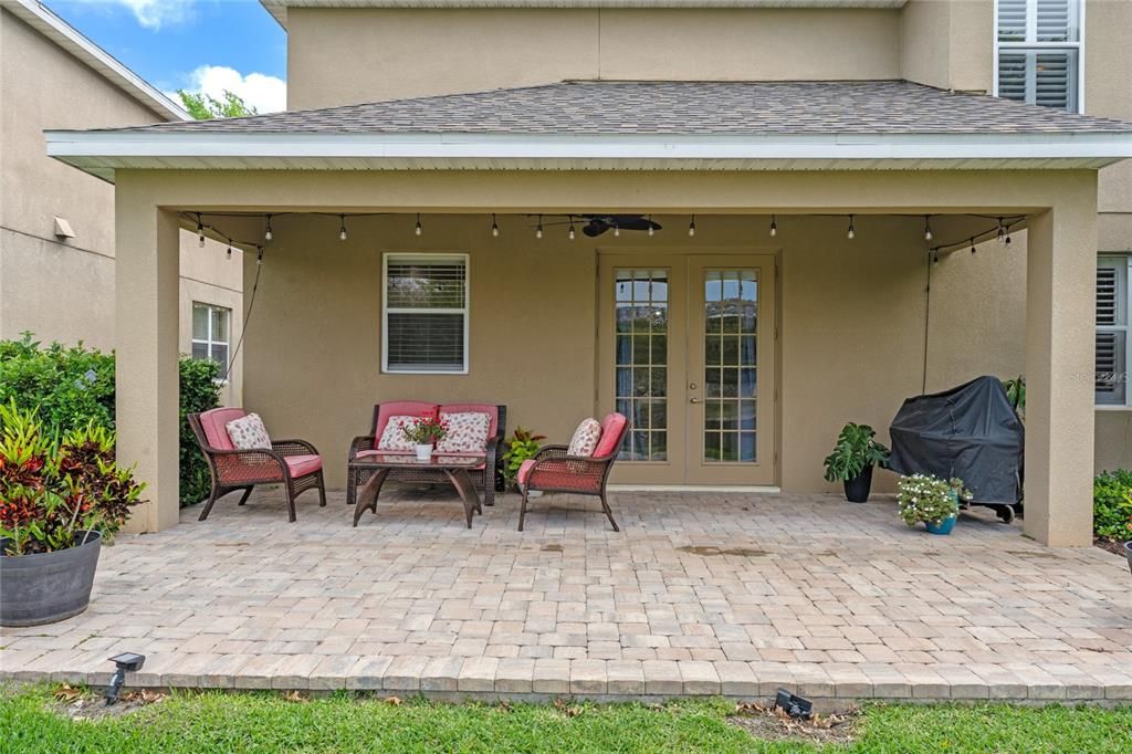 Venture to the extended paver patio. Gather family & friends for BBQ or simply enjoy the backyard views.
