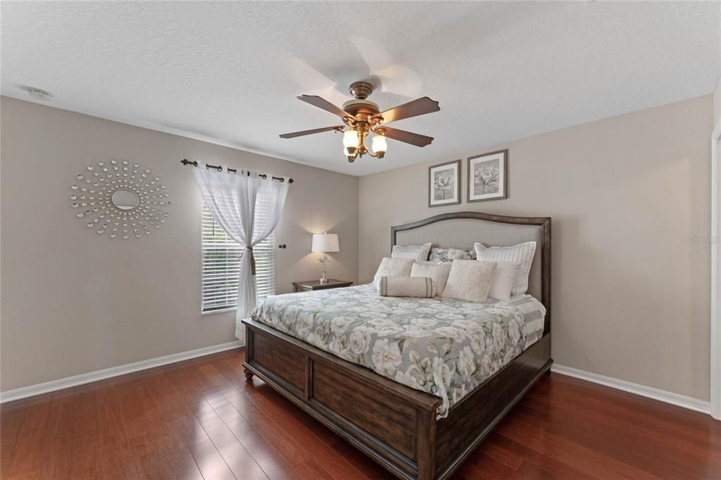 Bedroom #2 is equally spacious at 13FT x 13FT and offers New Blinds, New Hardwoods & Walk-in Closet as well.