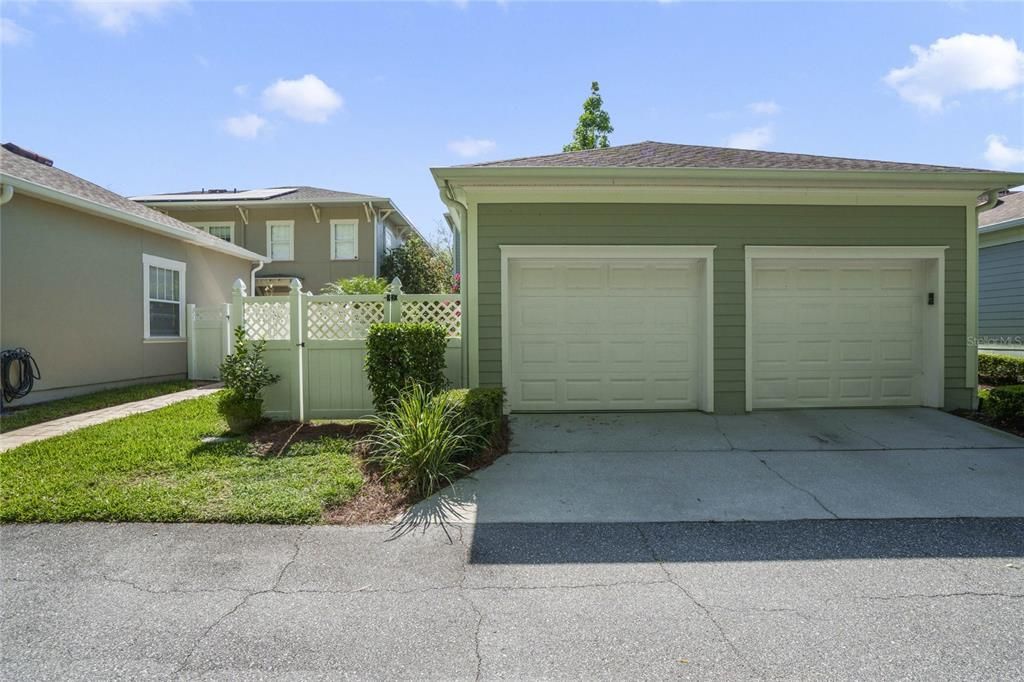 Rear entry, 1 car garage