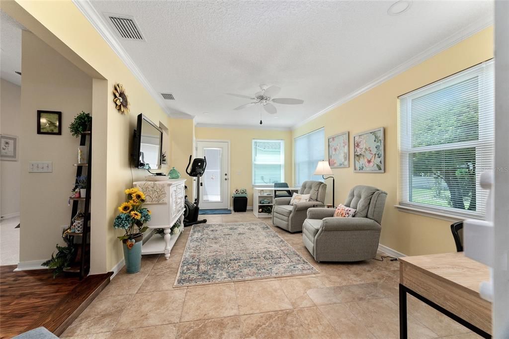 FLORIDA ROOM (under central heat & air) serves as a MULTI-PURPOSE ROOM and even has a CLOSET for extra storage space.