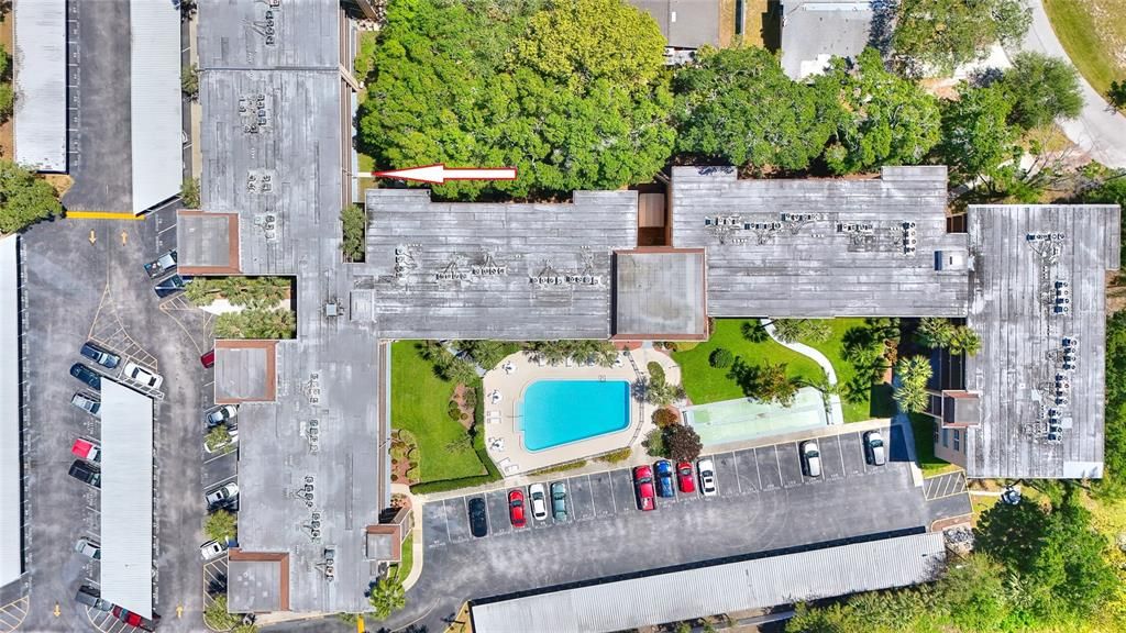 Aerial of Bay West Condominiums
