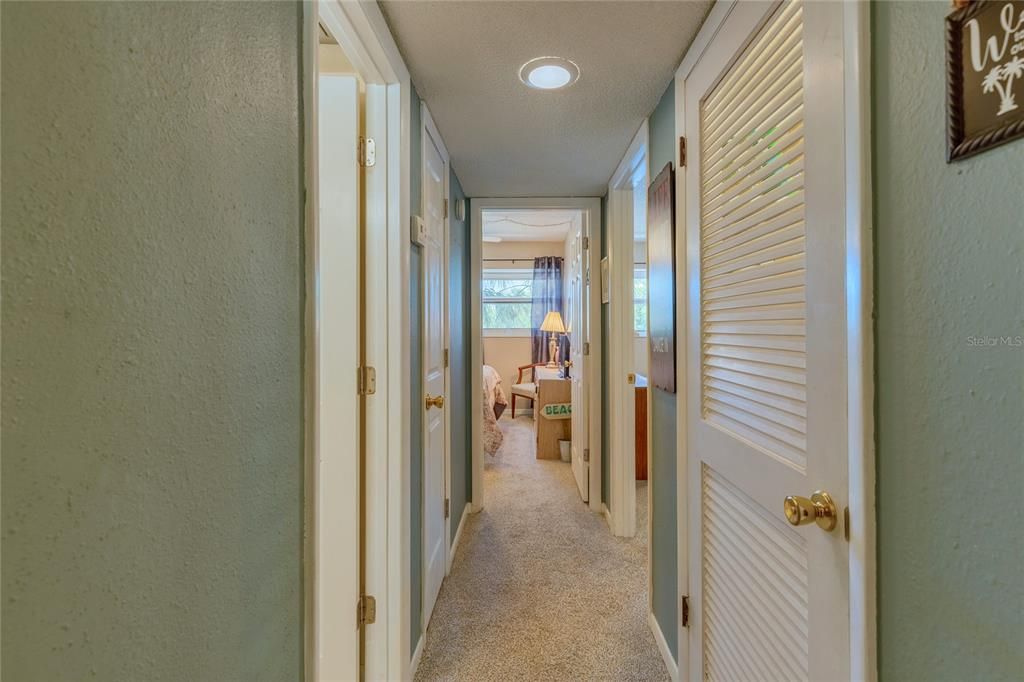 Hallway leading to the Renovated Bathroom, Master and 2nd Bedrooms