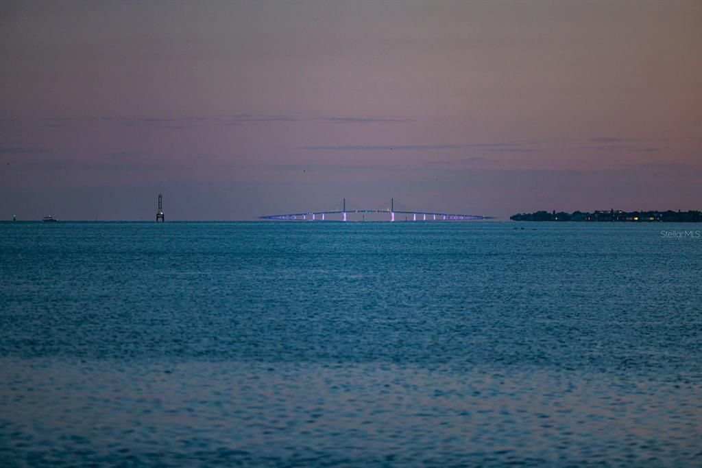 The Sunshine Skyway Bridge has a nightly light show starting at 9pm!
