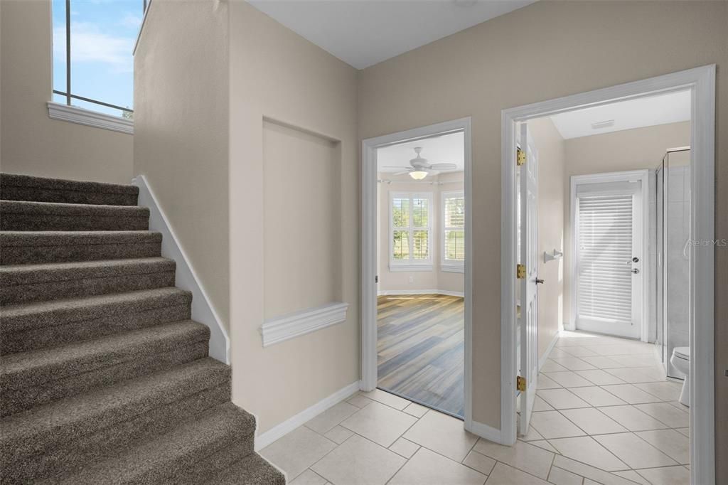 Stairs leading to 2nd floor DOUBLE BONUS ROOM