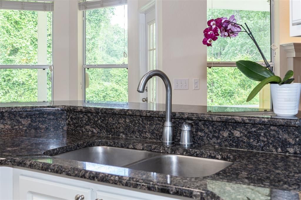 Low maintenance granite with under mount sink