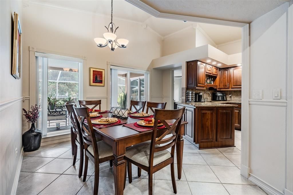 Dining area, partial Kitchen