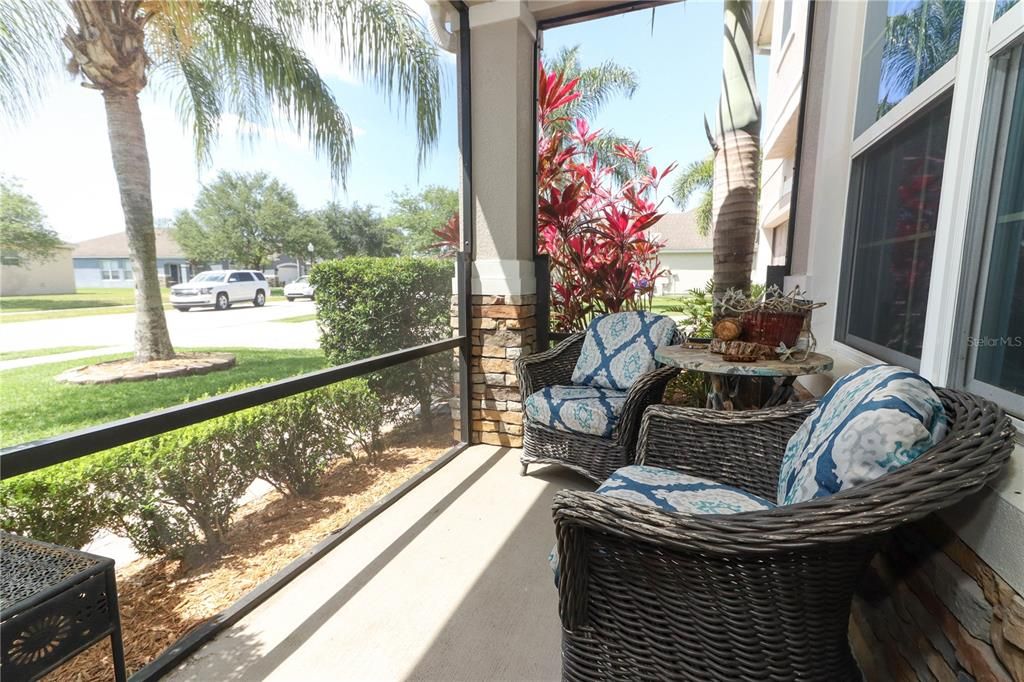 Screened front porch