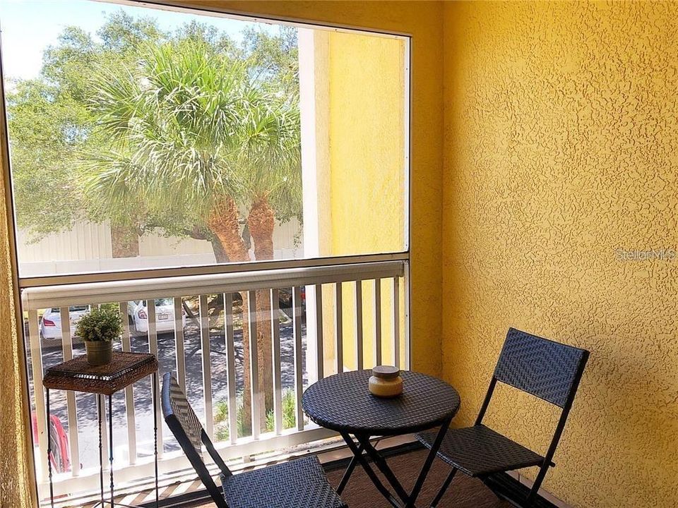 Private screened in porch