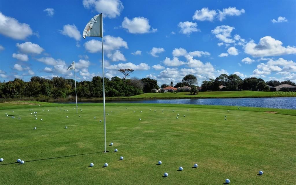 Practice chipping green