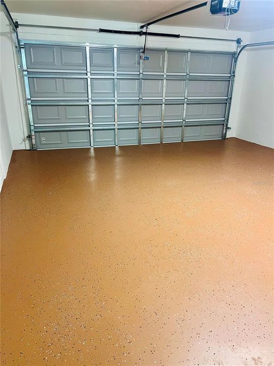 Finished flooring in garage