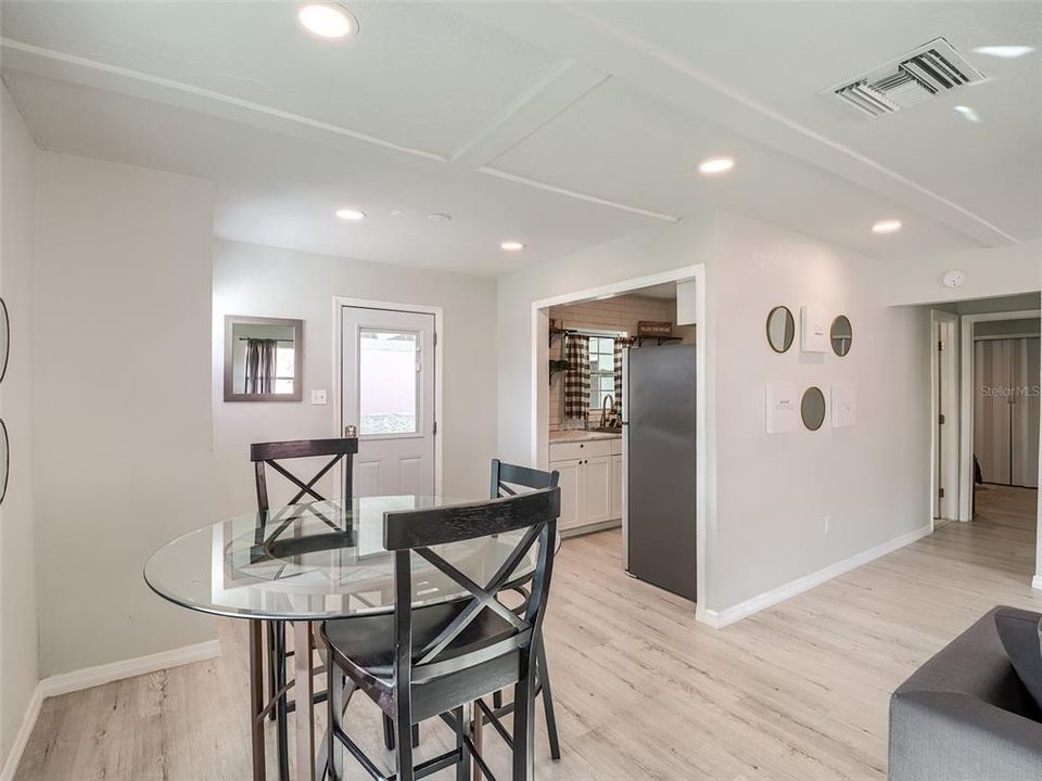 Dining area looking towards kitchen