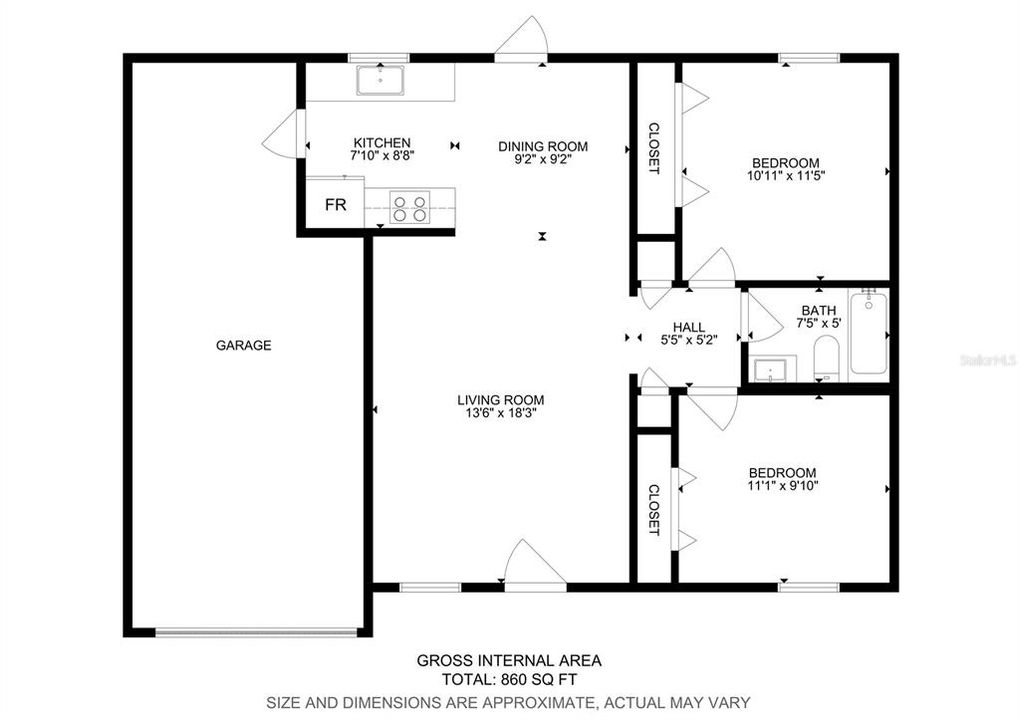 Active With Contract: $235,000 (2 beds, 1 baths, 860 Square Feet)