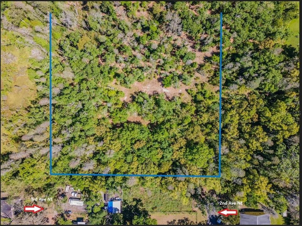 AERIAL OF BOTH VACANT LAND PARCELS - 3.19 TOTAL ACRES!