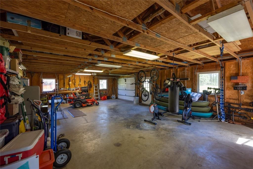 Interior of garage