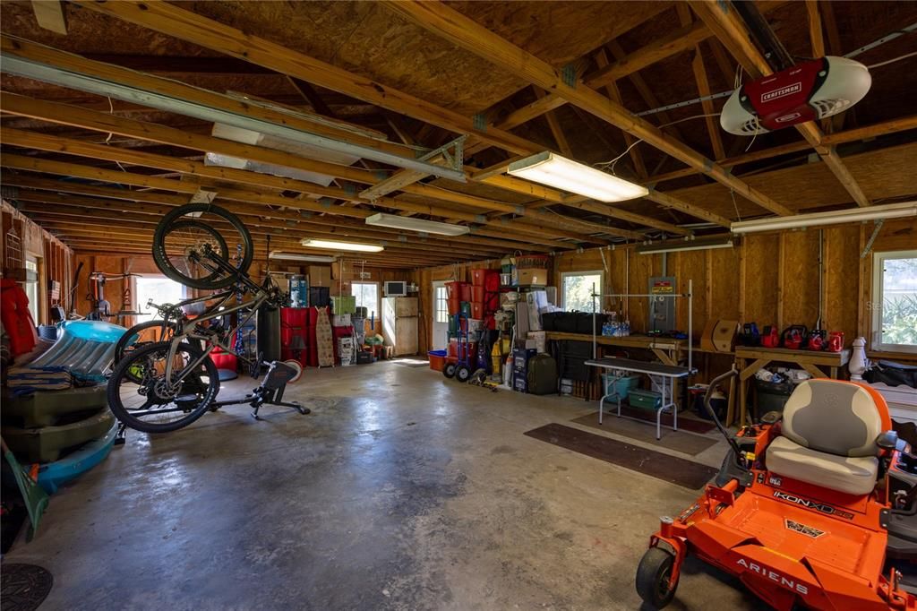Interior of the detached garage, so much space!