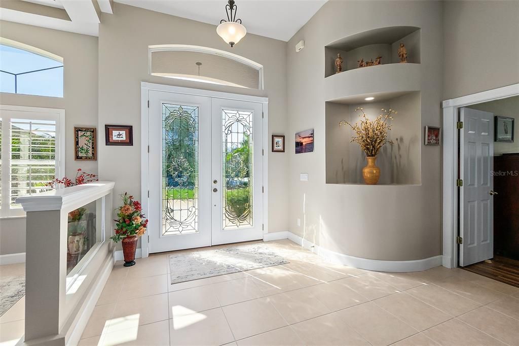 Double Glass Front Doors to Foyer