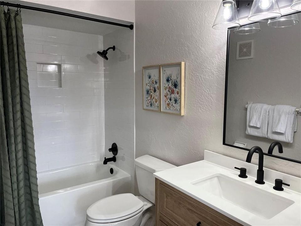 Guest bathroom with new tub