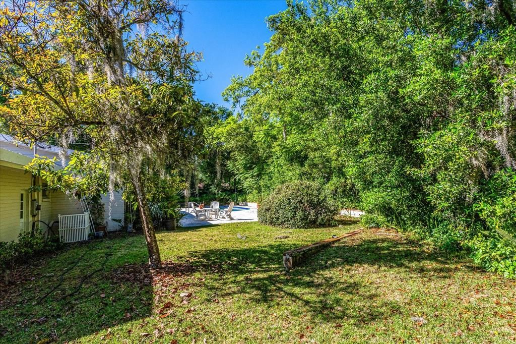 this .45 acre lot also has a large backyard