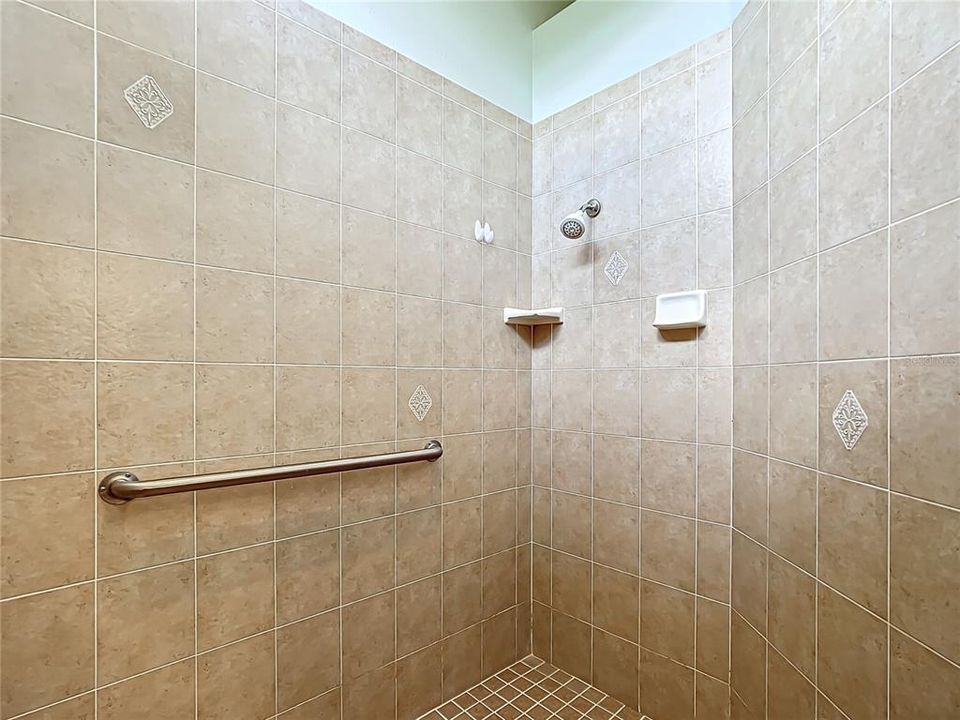 Large walk-in shower in Primary bedroom