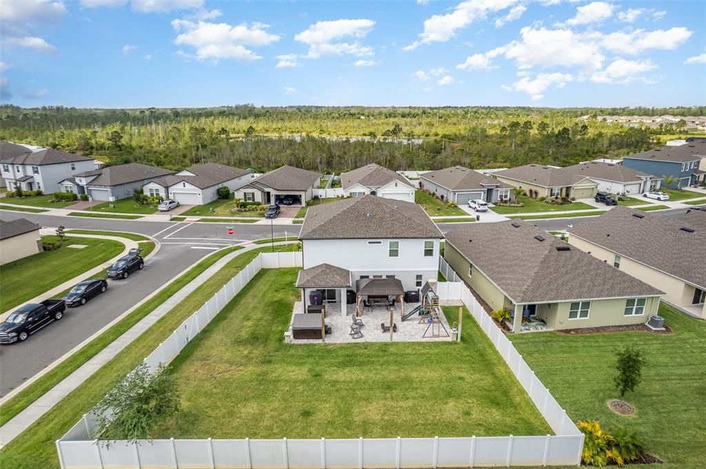 Aerial of back of home/east