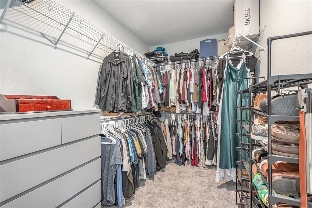 Primary walk-in closet